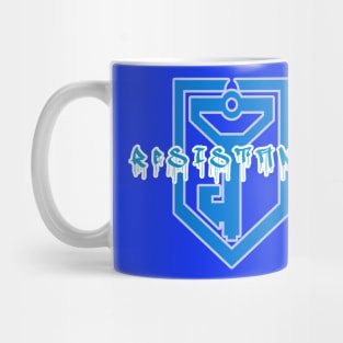 Ingress Resistance Graffiti (white outline) Mug